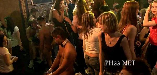  Hard core group sex in night club